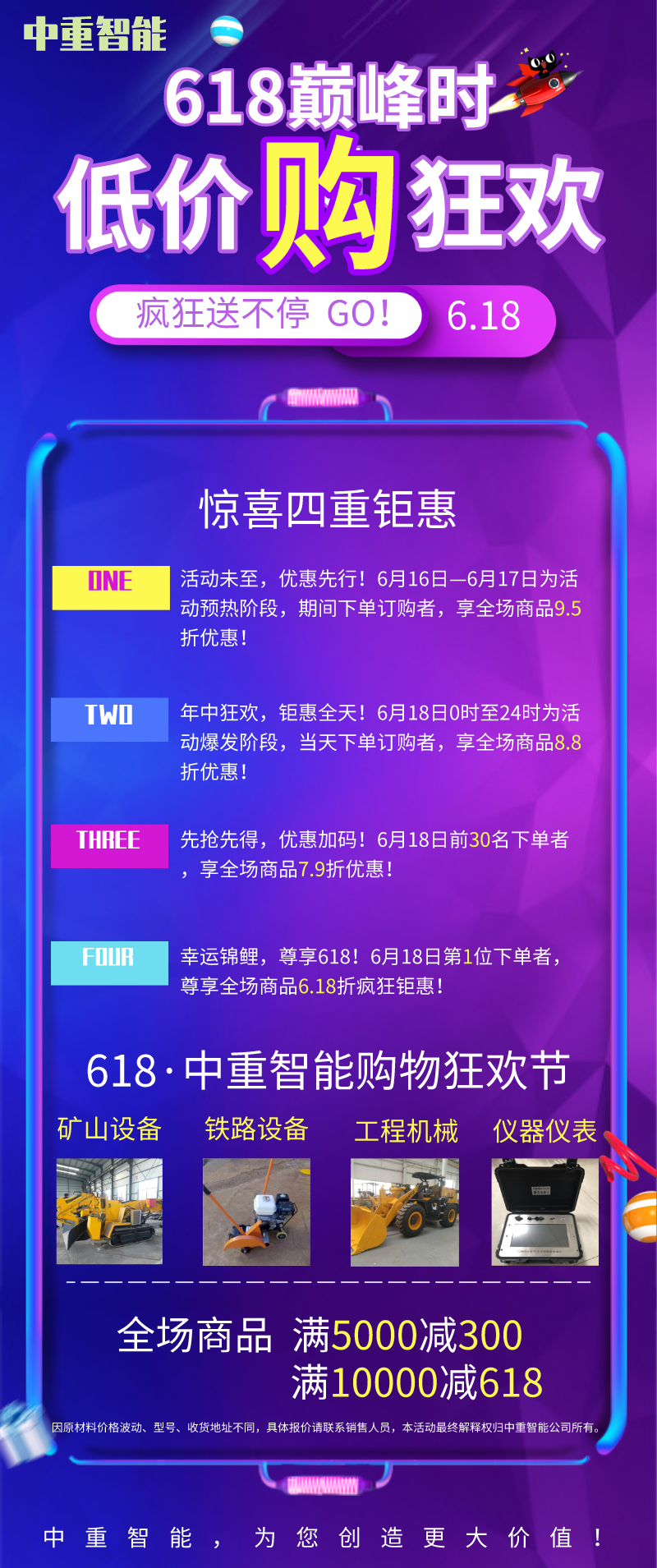 中重智能618活動大促銷！